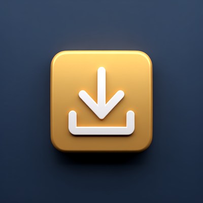 Yellow Download Icon