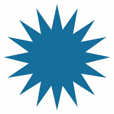 Blue Starburst Icon