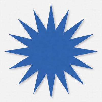 Blue Starburst Icon