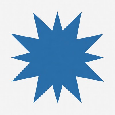 Blue Starburst Icon