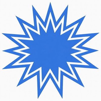 Blue Starburst Icon