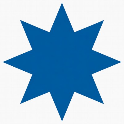 Blue Nonagon Shape