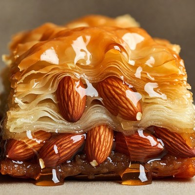 Baklava with Almonds and Honey