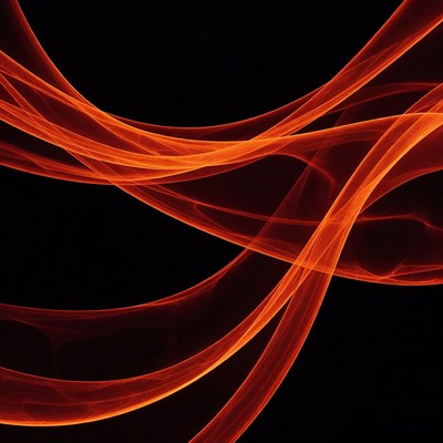 Red Abstract Waves on Black