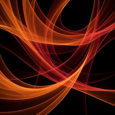 Orange Swirling Abstract Waves