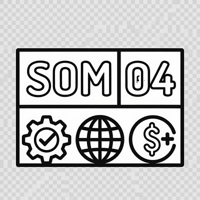 SOMOM04 Icons with Gear Globe Money
