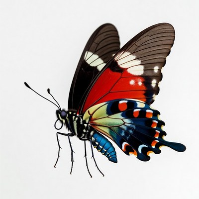 Colorful butterfly with spread wings