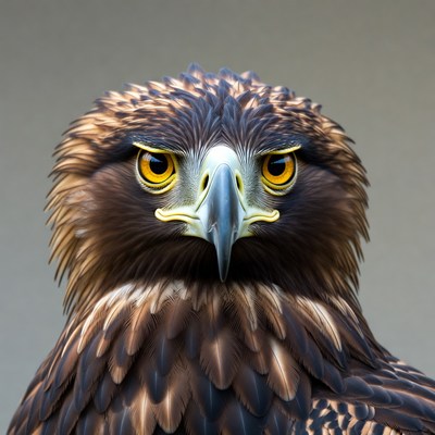 Close-up of hawk with yellow eyes