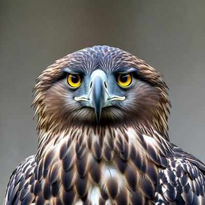 Close-up of changeagle hawk face