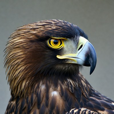 Close-up of hawk head