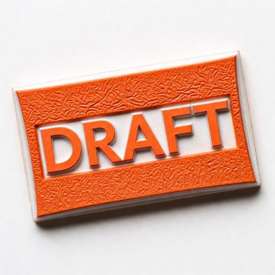 Orange DRAFT Stamp