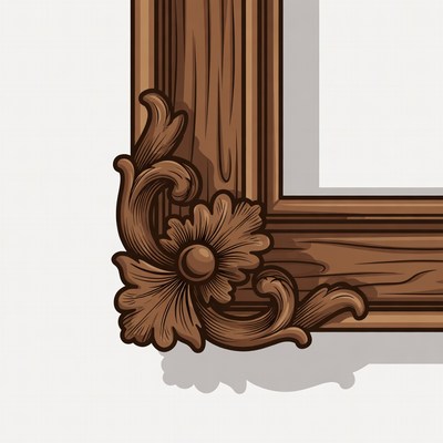Ornate Wooden Picture Frame Corner