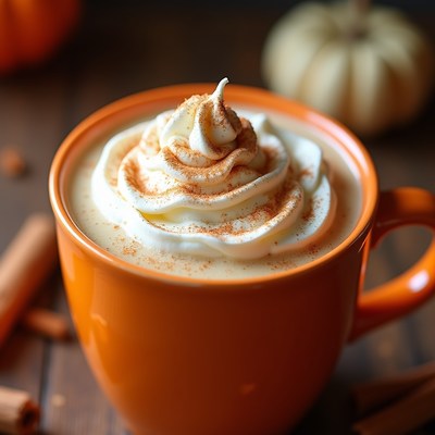 Pumpkin Spice Latte in Orange Mug