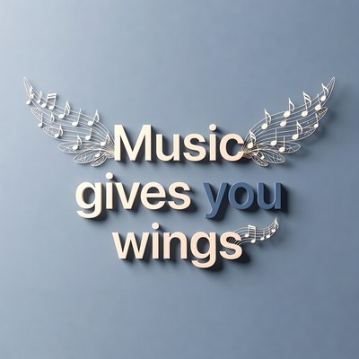 Music Gives You Wings Illustration