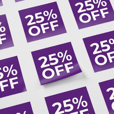 25% Off Purple Stickers