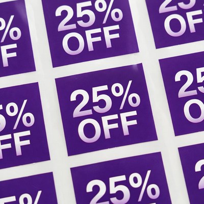 25% Off Purple Sale Stickers