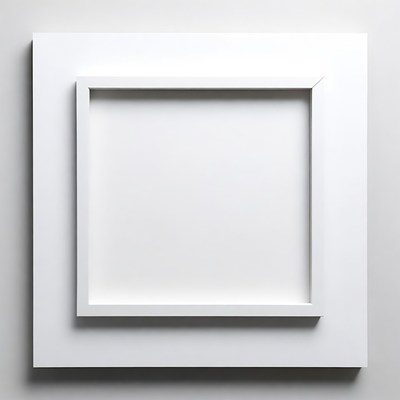 Double White Empty Picture Frame