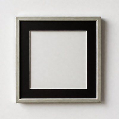 Empty Picture Frame on White Wall
