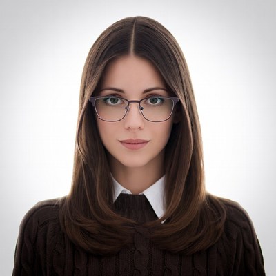 Woman with glasses in sweater