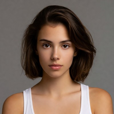Young woman with bob haircut