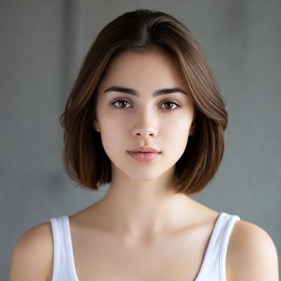 Young woman with bob haircut