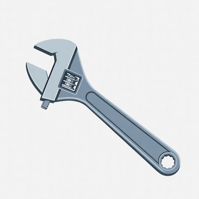 Adjustable Wrench Illustration