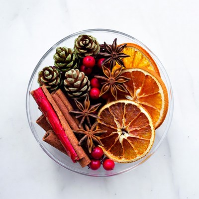 Christmas Potpourri in Glass Bowl