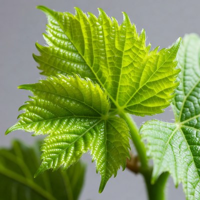 Fresh green grapevine leaves