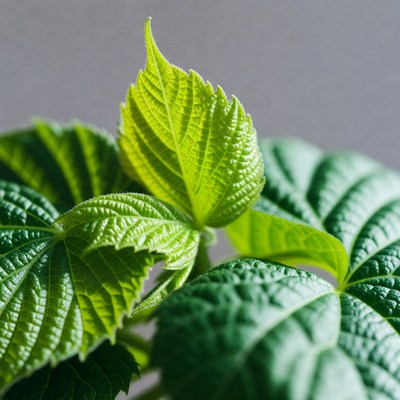 Fresh green plant leaves