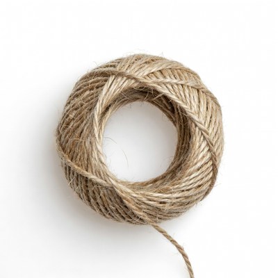 Coiled Brown Twine Ball