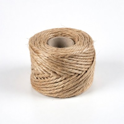 Coiled Twine on White Background