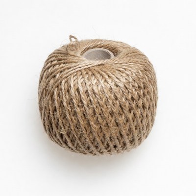 Twine Ball on White Background