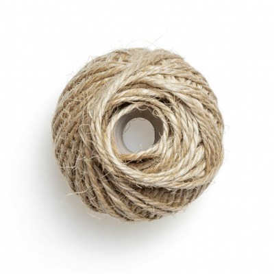 Twine Ball on White Background