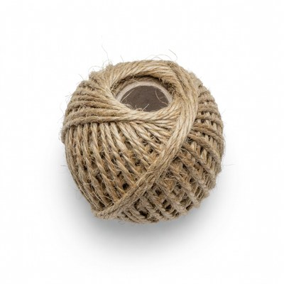 Twine Ball on White Background