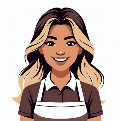 Smiling Asian woman in chef uniform