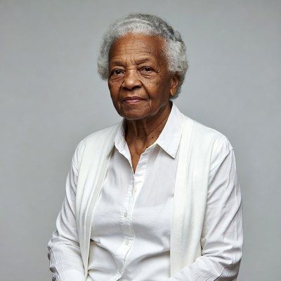 Elderly African-American woman smiling