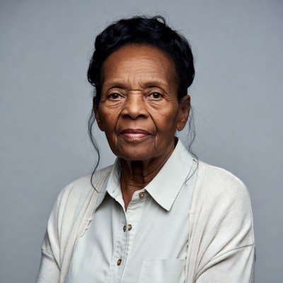 Elderly African-American woman smiling
