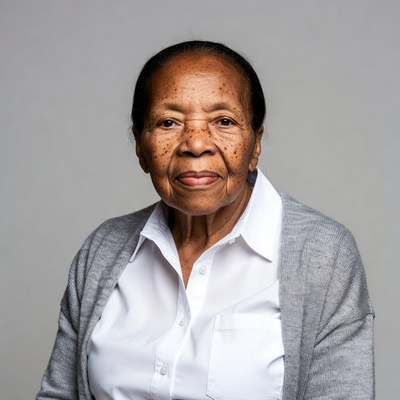Elderly African-American woman smiling
