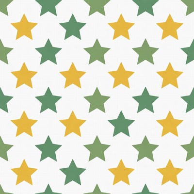 Green and Yellow Stars Pattern