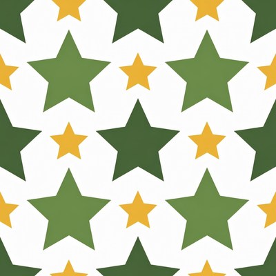 Green and Yellow Star Pattern