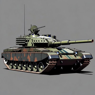 T-72 Battle Tank Illustration