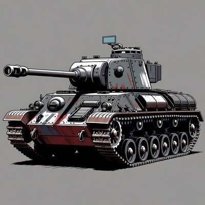 Soviet T-34 Tank Illustration