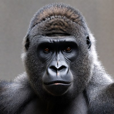 Close-up of gorilla face