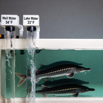 Well Water 54F vs Lake Water 33F with Sturgeon
