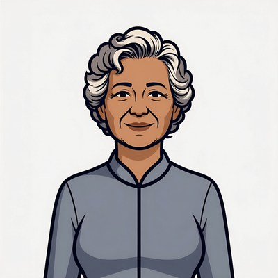 Elderly African-American woman illustration