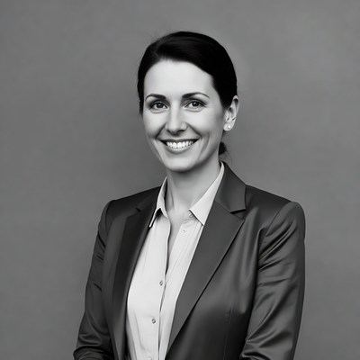 Smiling woman in business suit