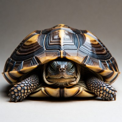 Baby tortoise with patterned shell