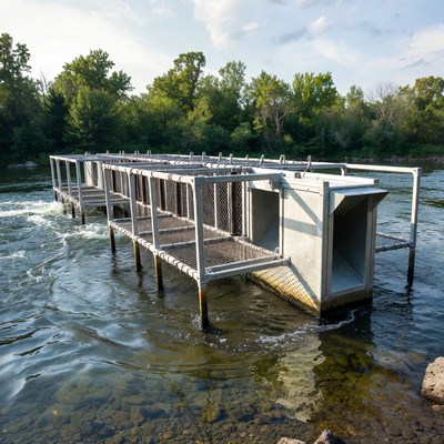 Fish Ladder on River Dock
