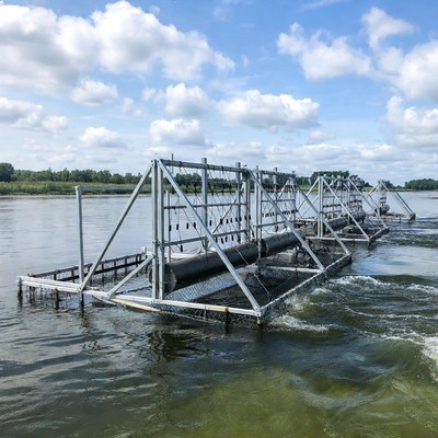 Fish Farming Cages in River