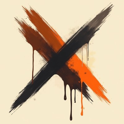 Abstract Paint Brush X Strokes